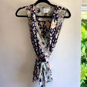 HD in Paris Washable Silk Sleeveless Top, Size S